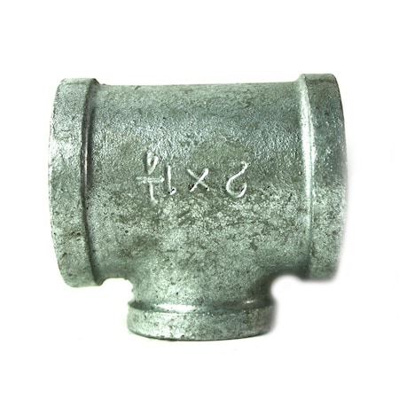 Thrifco Plumbing 2 Inch x 2 Inch x 1-1/4 Inch Galvanized Steel Reducer Tee 5217089